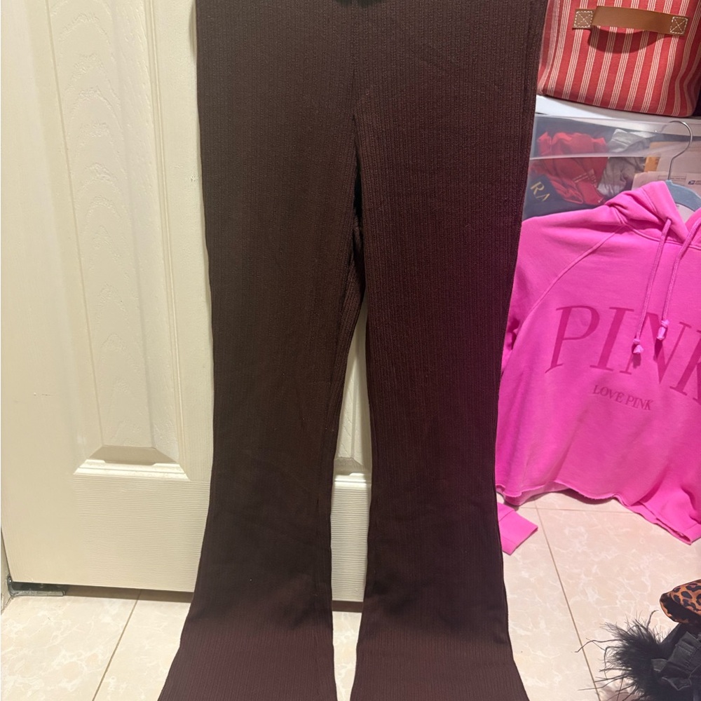 Brown Flared Pants